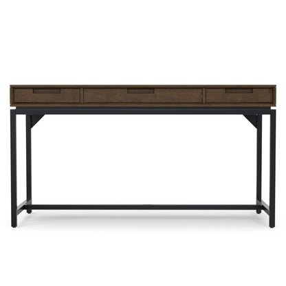 Walnut Brown Solid Wood - Rubberwood | Banting Mid Century Desk