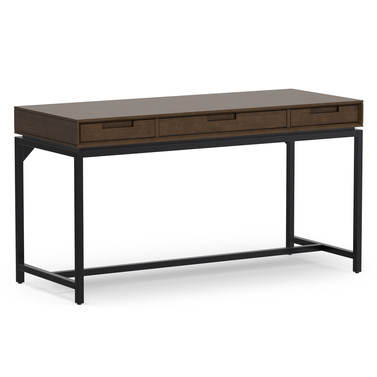 Walnut Brown Solid Wood - Rubberwood | Banting Mid Century Desk