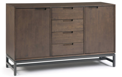 Walnut Brown Walnut | Banting Mid Century Sideboard with Centre Drawers