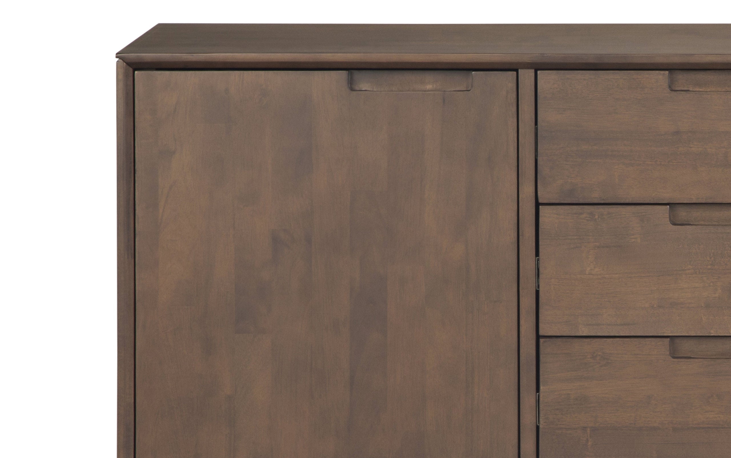 Walnut Brown Walnut | Banting Mid Century Sideboard with Centre Drawers