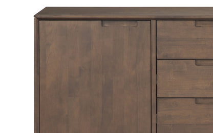 Walnut Brown Walnut | Banting Mid Century Sideboard with Centre Drawers