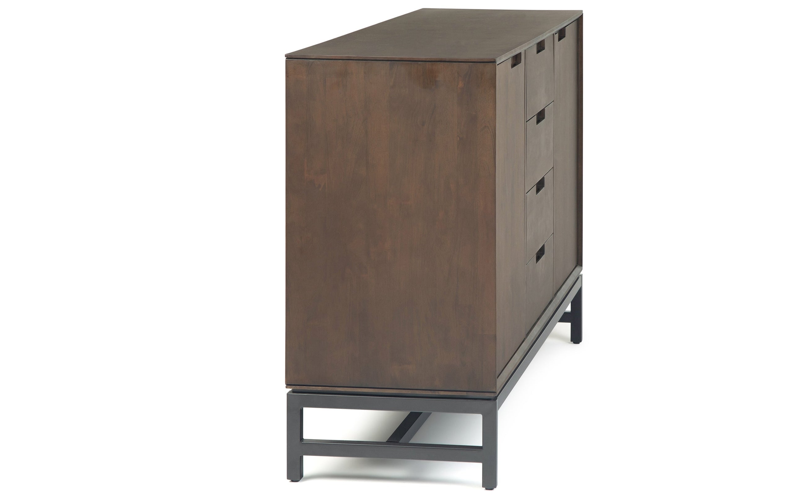 Walnut Brown Walnut | Banting Mid Century Sideboard with Centre Drawers
