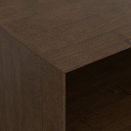 Walnut Brown | Banting Low Wide Bookcase