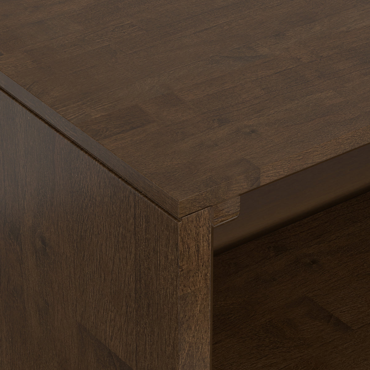 Walnut Brown Rubberwood | Banting Bookcase in Rubberwood