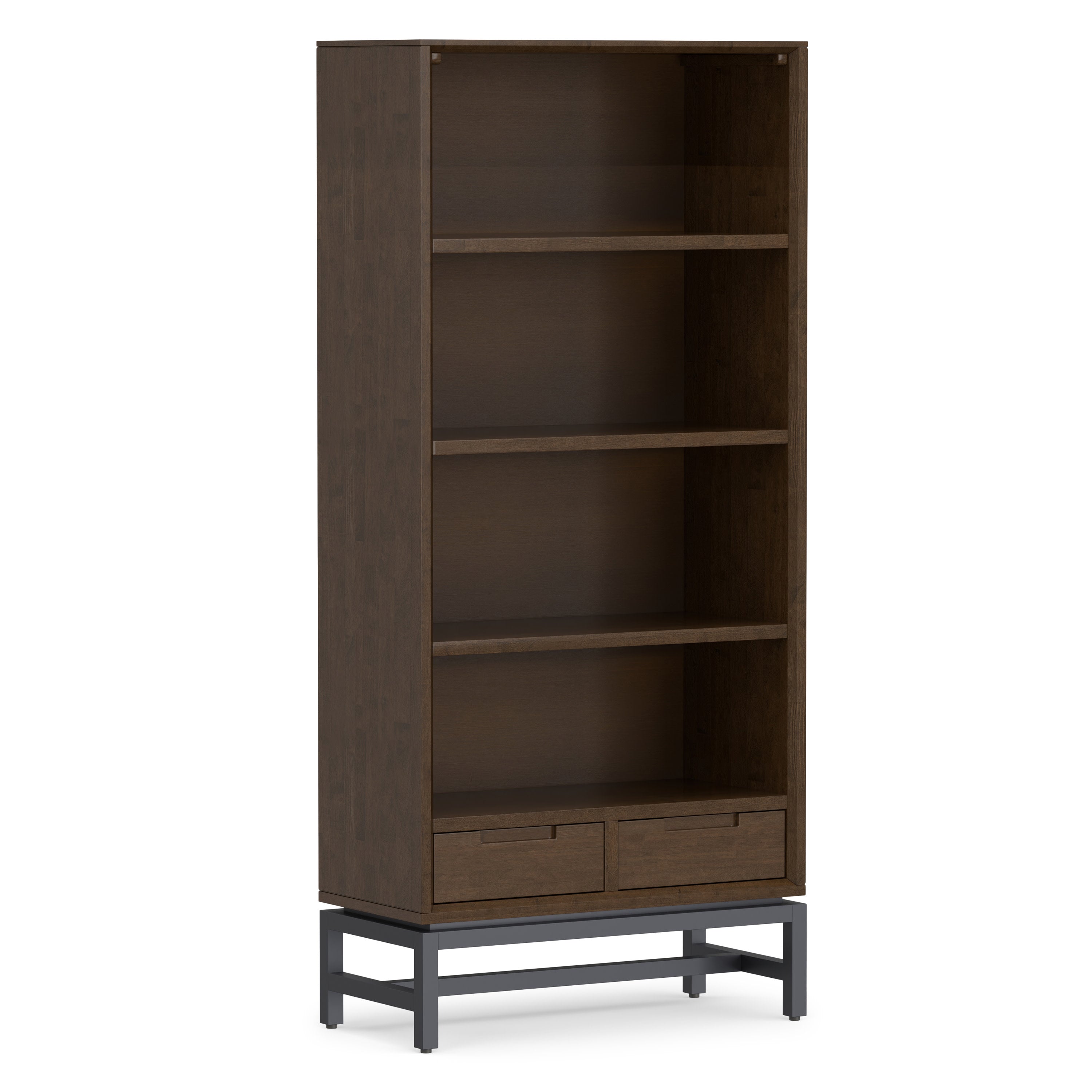 Solid Wood Mid Century Bookcase | Banting Bookcase – Simpli Home