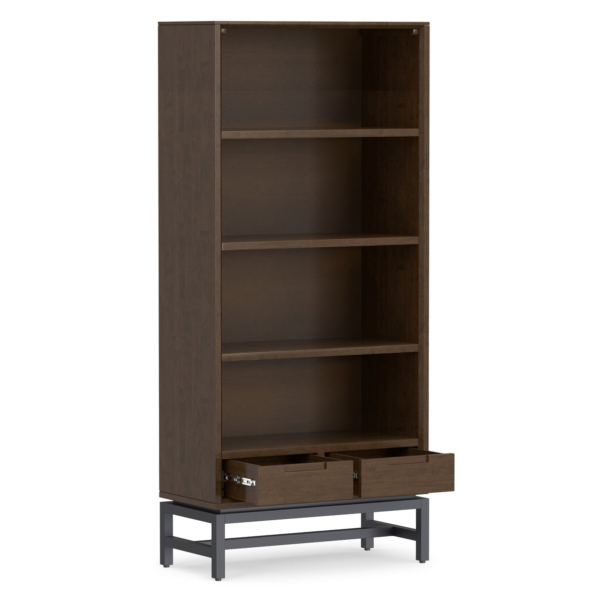 Walnut Brown Rubberwood | Banting Bookcase in Rubberwood