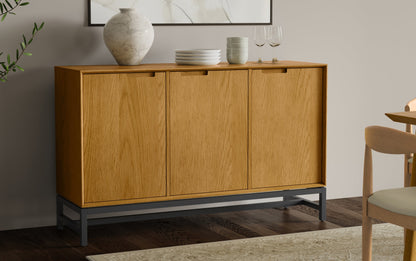Natural Oak | Banting 3 Door Sideboard Buffet