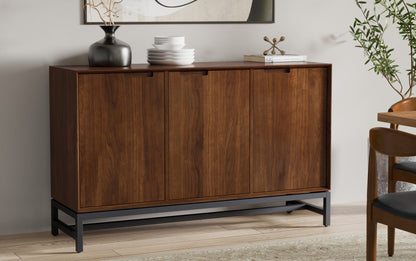 Natural Walnut | Banting 3 Door Sideboard Buffet