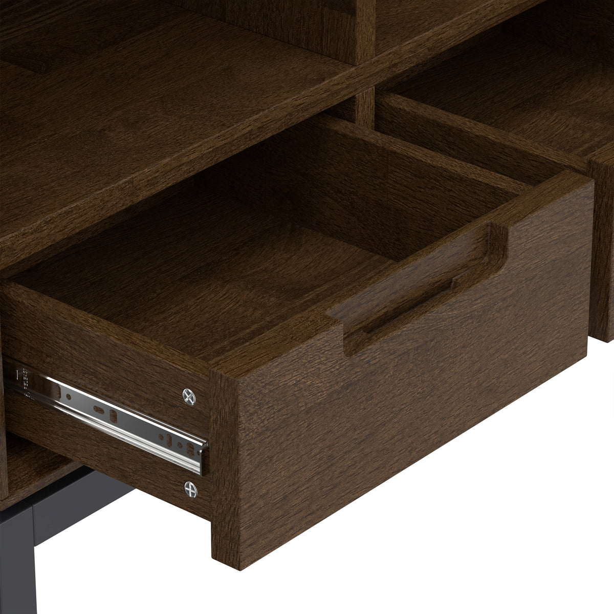 Walnut Brown | Banting 9 Cube Bookcase with Drawers