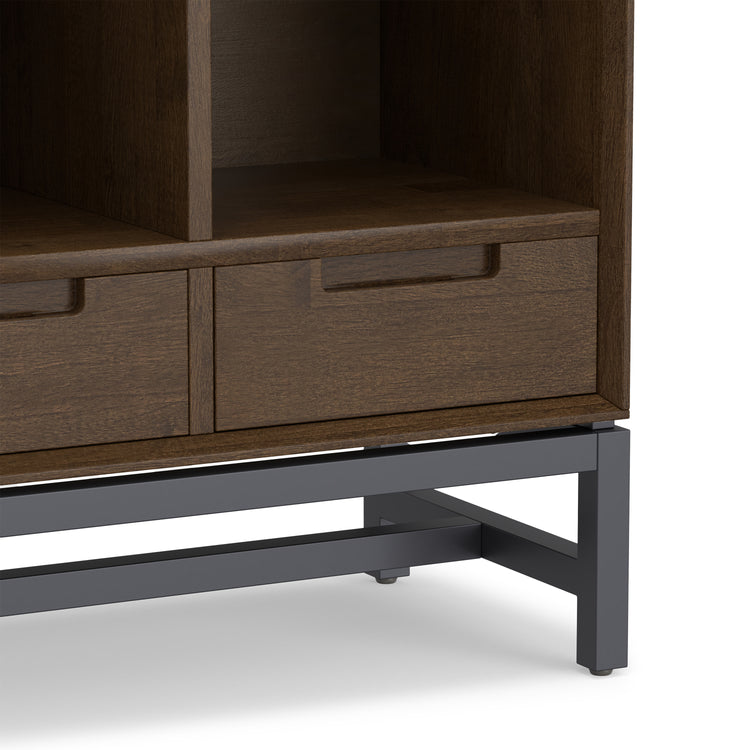 Walnut Brown | Banting 9 Cube Bookcase with Drawers