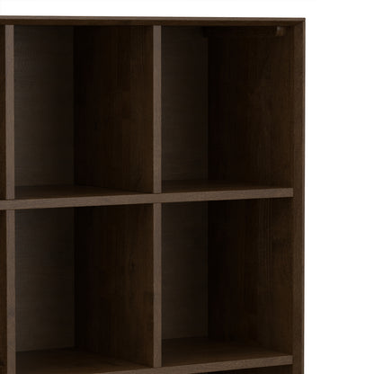 Walnut Brown | Banting 9 Cube Bookcase with Drawers