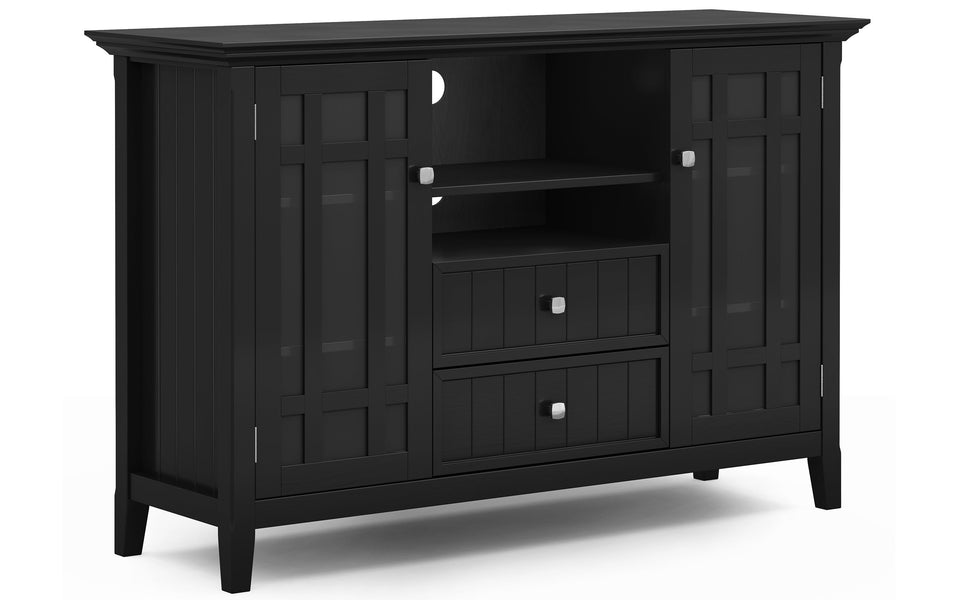 Black Solid Wood - Pine | Bedford Tall TV Stand