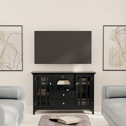 Black Solid Wood - Pine | Bedford Tall TV Stand