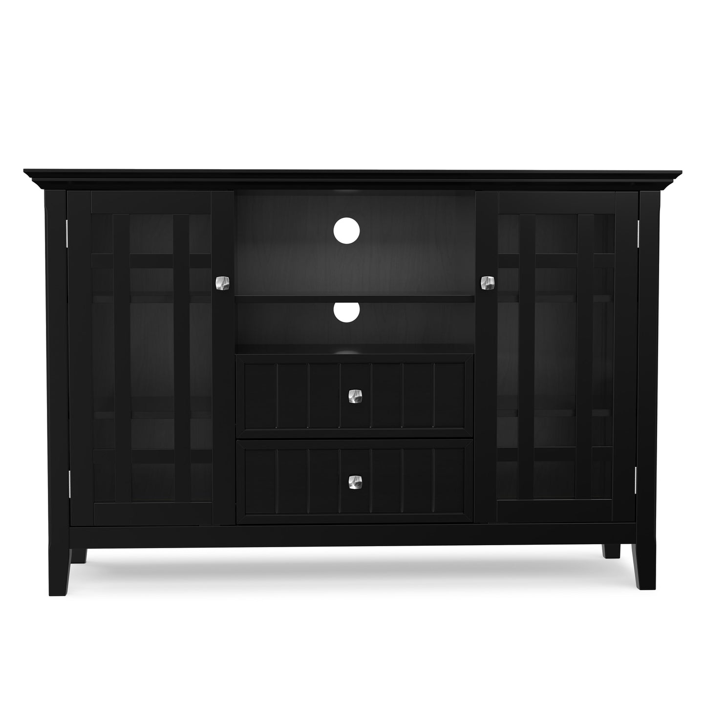 Black Solid Wood - Pine | Bedford Tall TV Stand