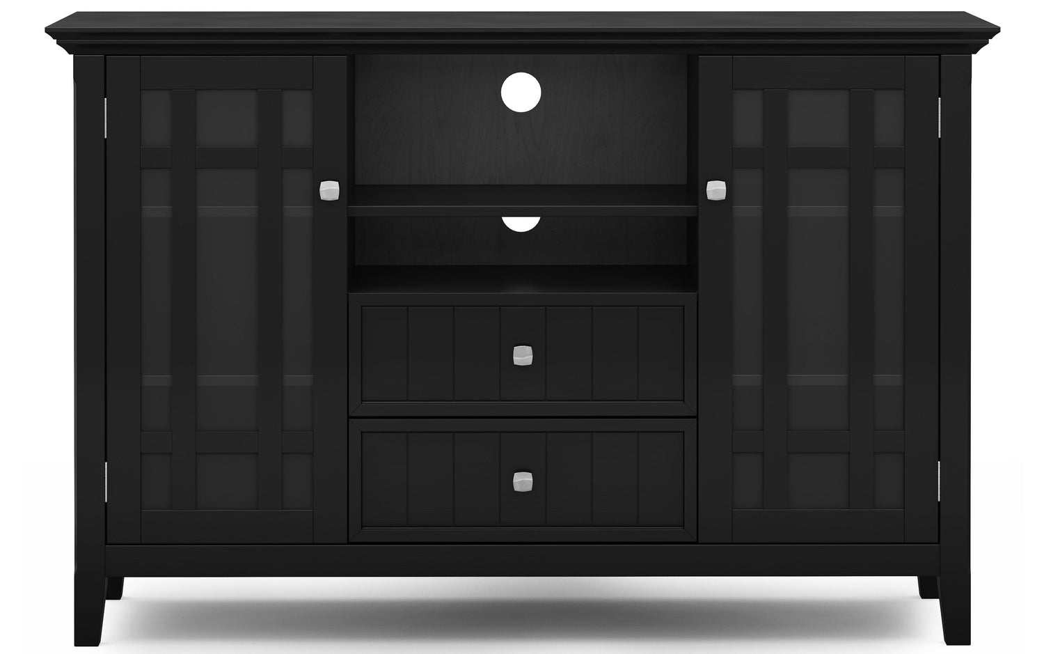 Black Solid Wood - Pine | Bedford Tall TV Stand