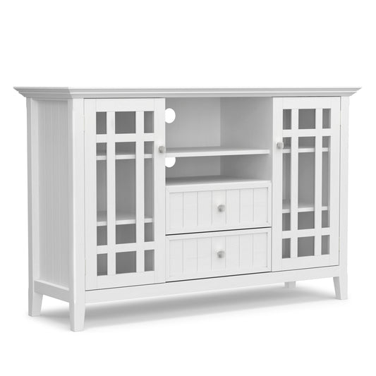 White Solid Wood - Pine | Bedford Tall TV Stand