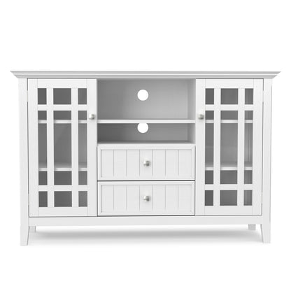 White Solid Wood - Pine | Bedford Tall TV Stand