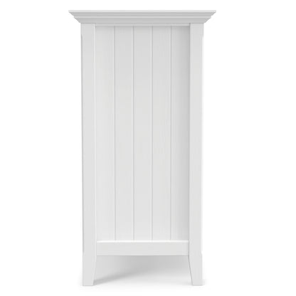 White Solid Wood - Pine | Bedford Tall TV Stand