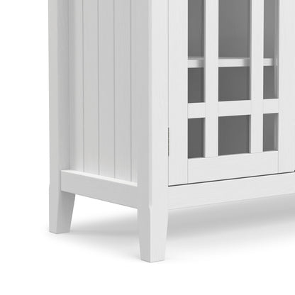 White Solid Wood - Pine | Bedford Tall TV Stand