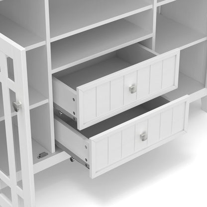 White Solid Wood - Pine | Bedford Tall TV Stand