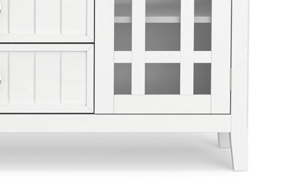 White Solid Wood - Pine | Bedford Tall TV Stand