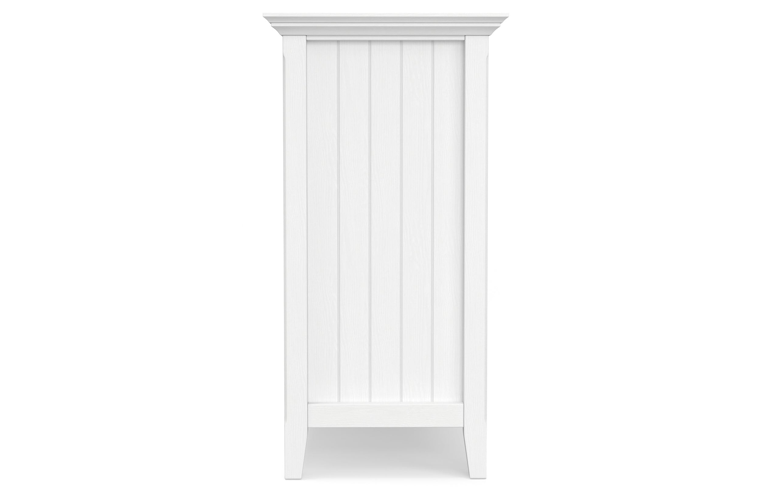 White Solid Wood - Pine | Bedford Tall TV Stand