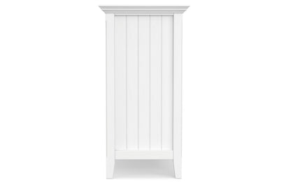 White Solid Wood - Pine | Bedford Tall TV Stand