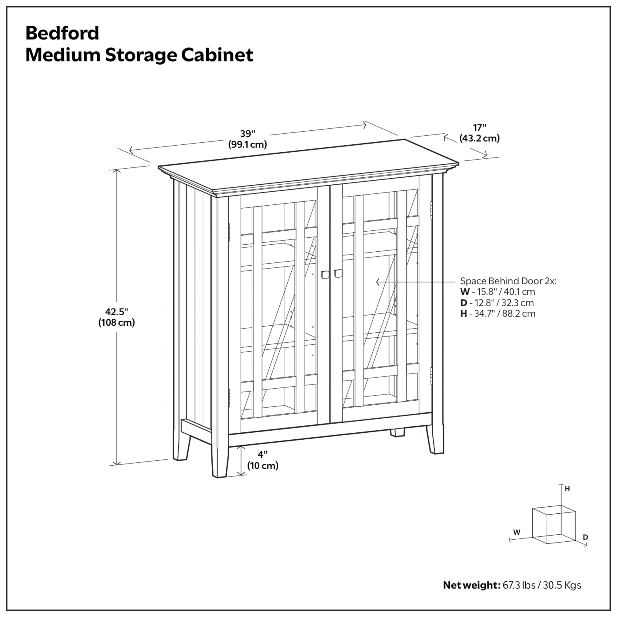 Rustic Natural Aged Brown | Bedford Storage Cabinet