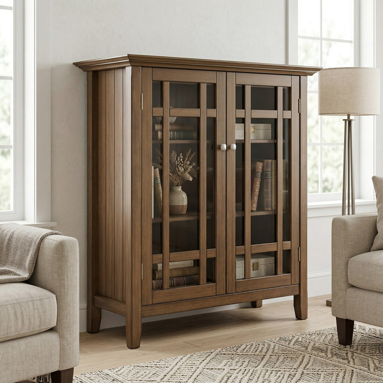 Rustic Natural Aged Brown | Bedford Storage Cabinet