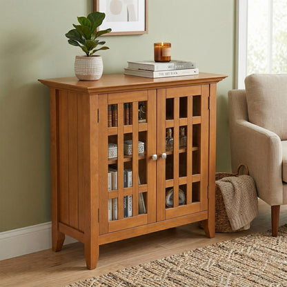 Light Golden Brown | Bedford Low Storage Media Cabinet