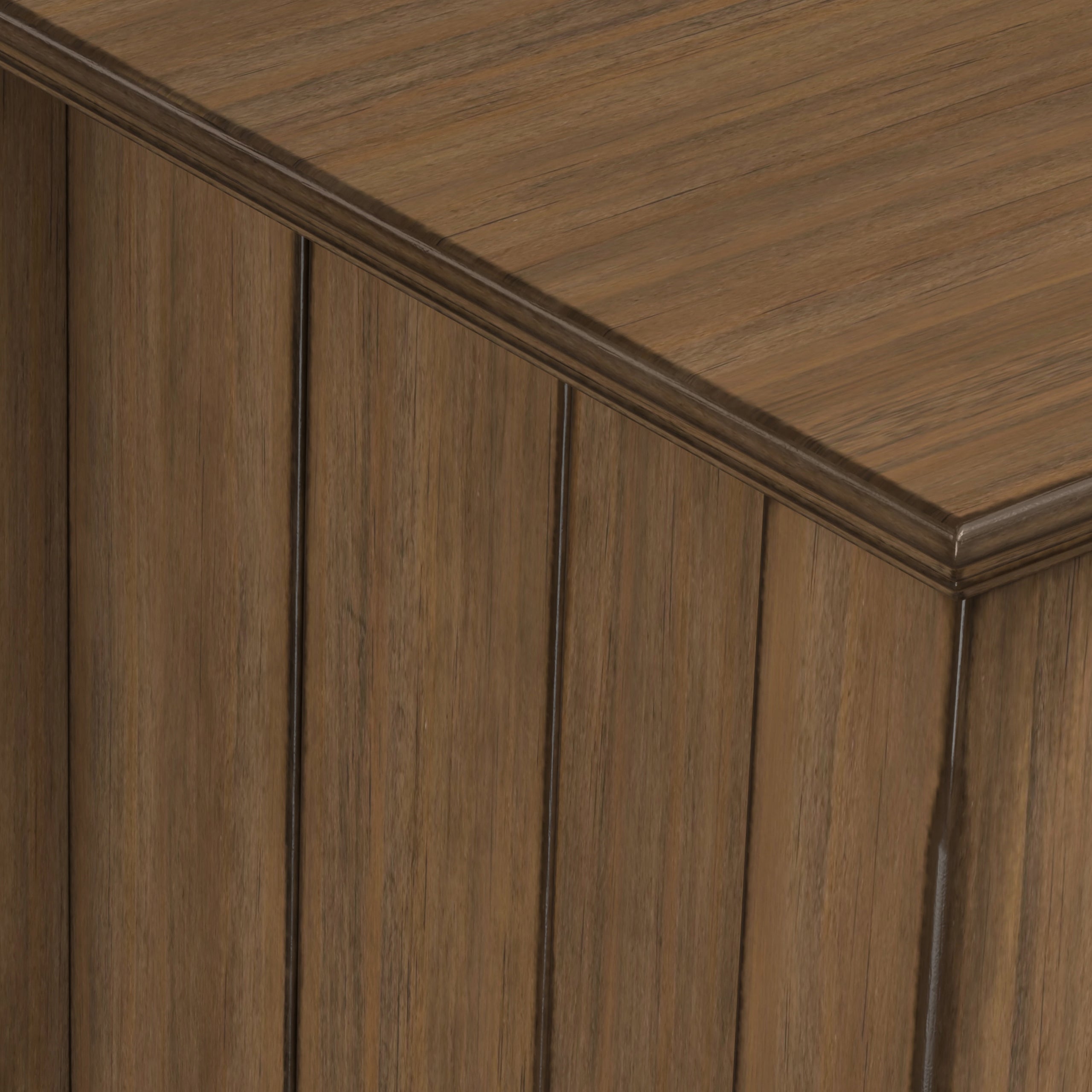 Rustic Natural Aged Brown | Bedford Low Storage Media Cabinet