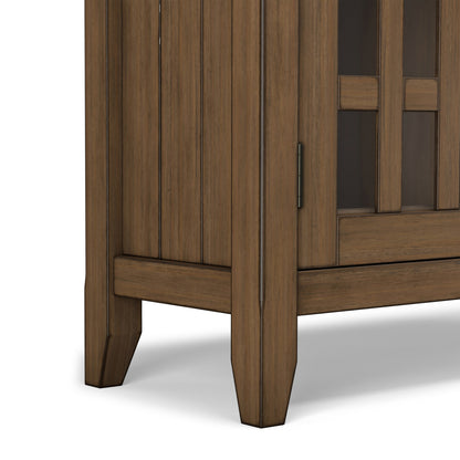 Rustic Natural Aged Brown | Bedford Low Storage Media Cabinet