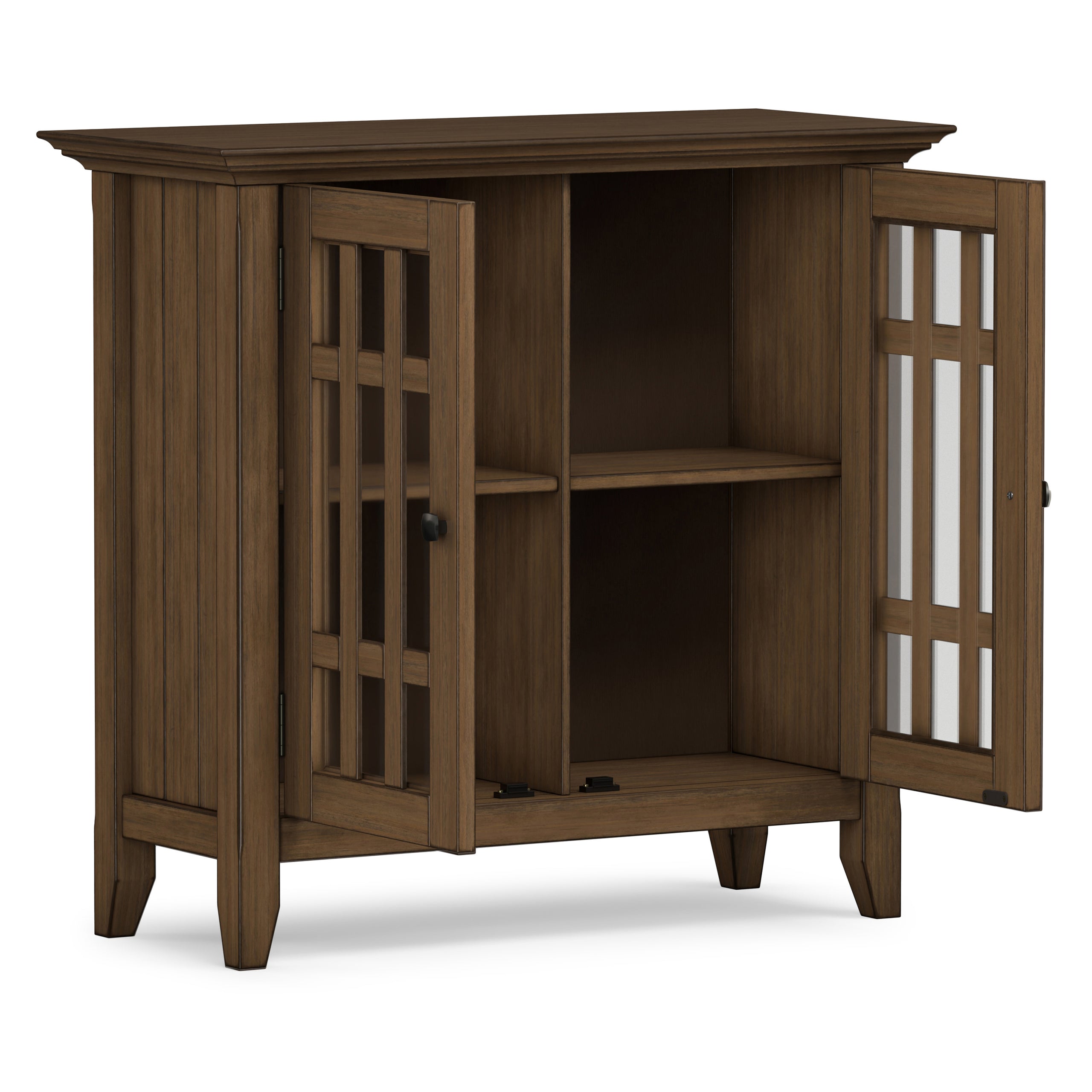 Rustic Natural Aged Brown | Bedford Low Storage Media Cabinet