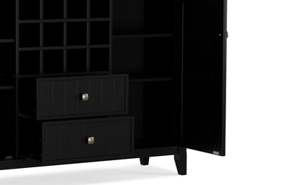 Black | Bedford Sideboard Buffet & Winerack