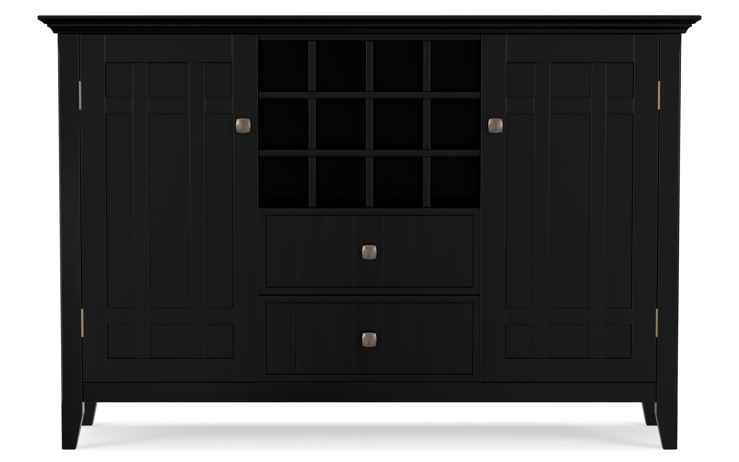 Black | Bedford Sideboard Buffet & Winerack