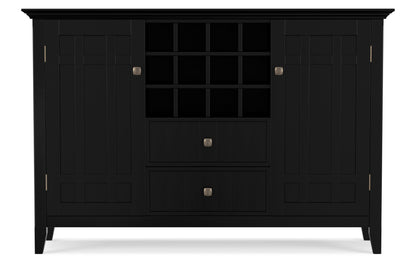 Black | Bedford Sideboard Buffet & Winerack