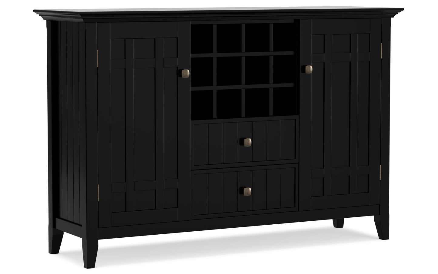 Black | Bedford Sideboard Buffet & Winerack