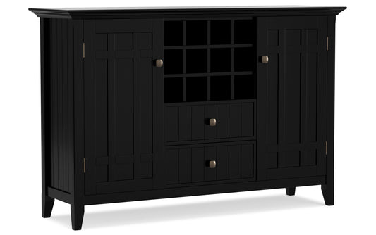 Black | Bedford Sideboard Buffet & Winerack