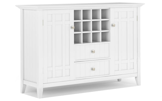 White | Bedford Sideboard Buffet & Winerack
