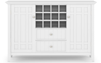 White | Bedford Sideboard Buffet & Winerack