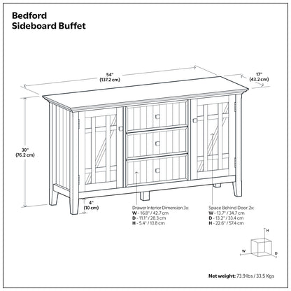 Brunette Brown | Bedford Sideboard Buffet