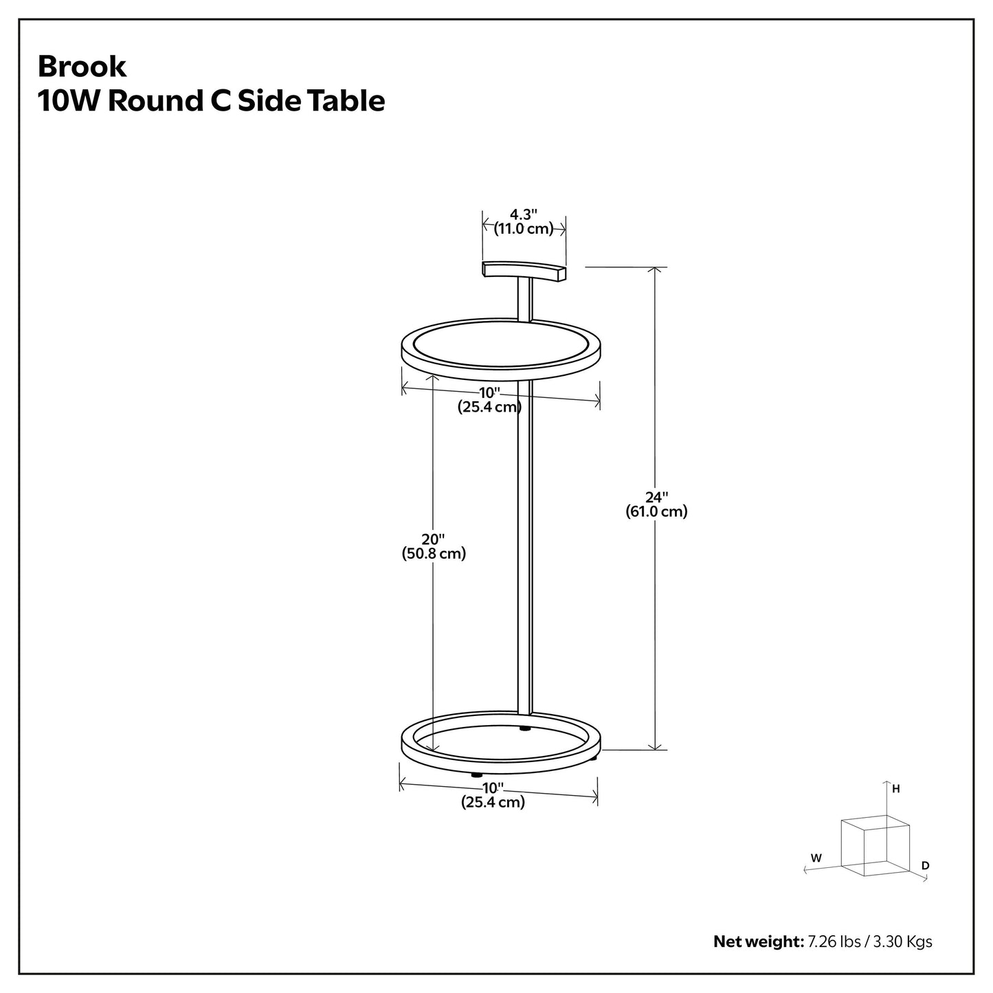 Brook  C Side Table