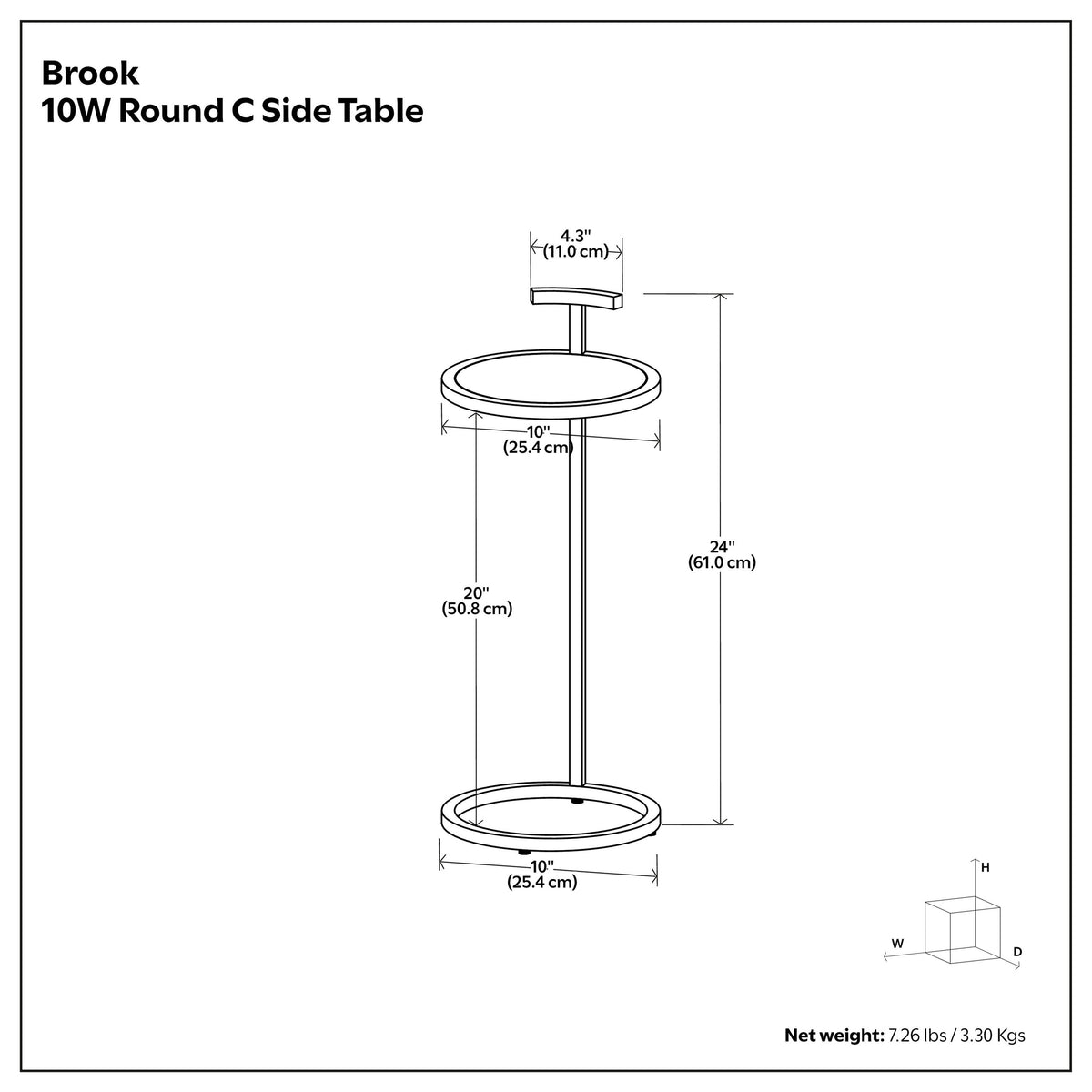 Brook  C Side Table