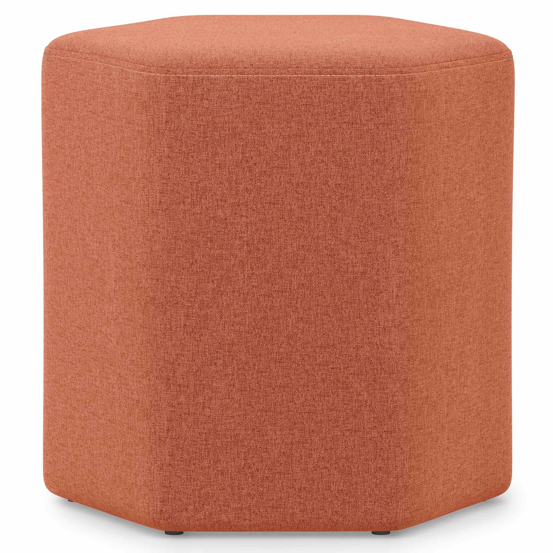 Dusty Orange Linen Style Fabric | Brock Footstool