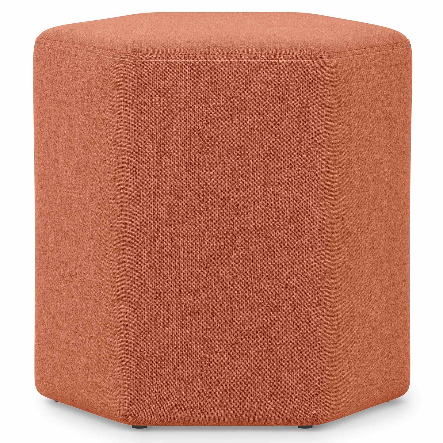 Dusty Orange Linen Style Fabric | Brock Footstool
