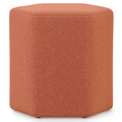 Dusty Orange Linen Style Fabric | Brock Footstool