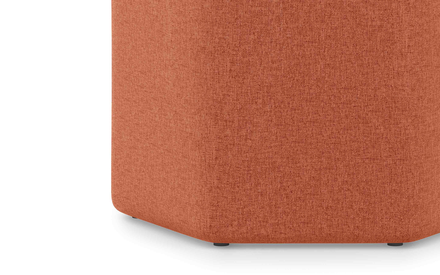 Dusty Orange Linen Style Fabric | Brock Footstool