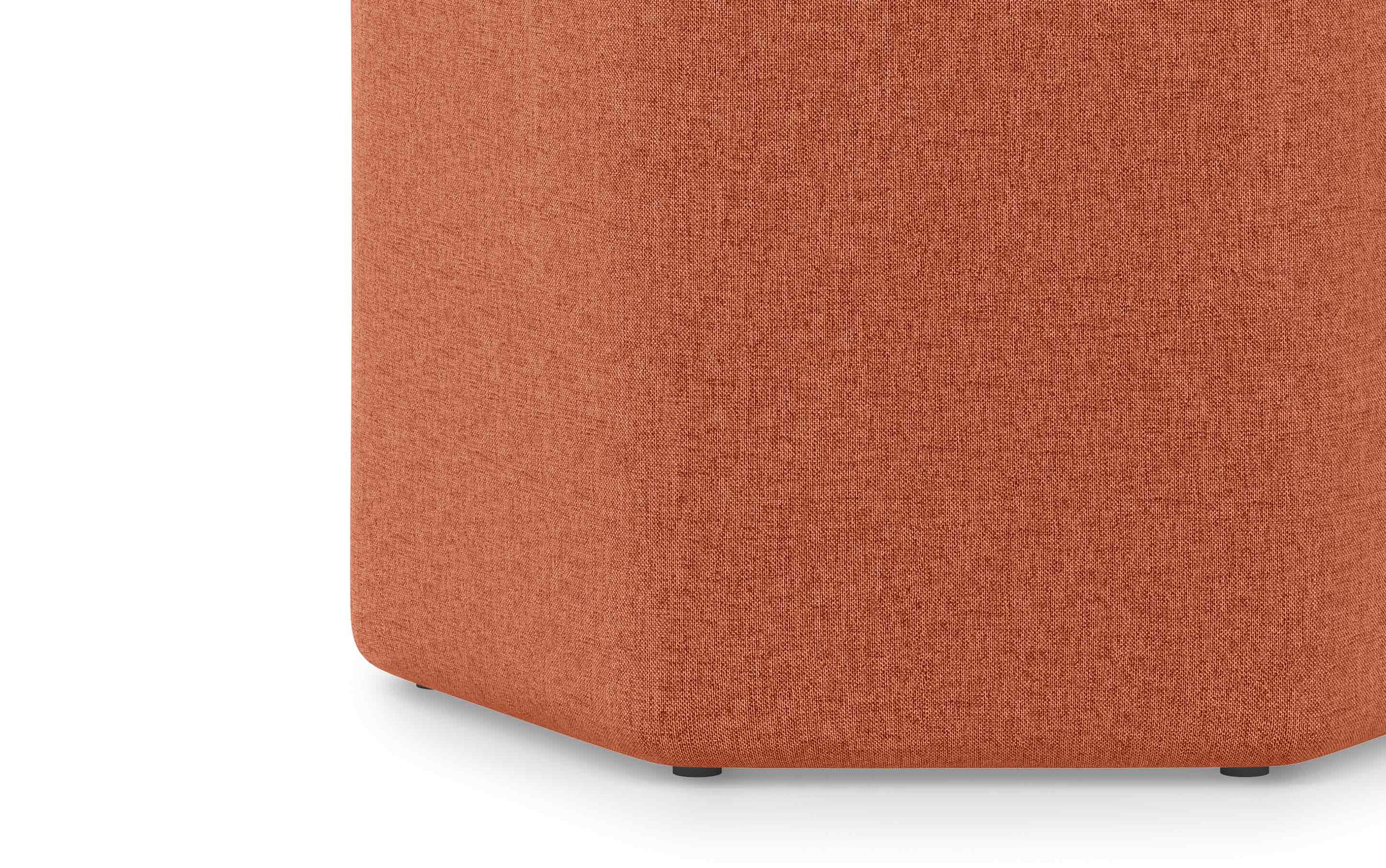 Dusty Orange Linen Style Fabric | Brock Footstool