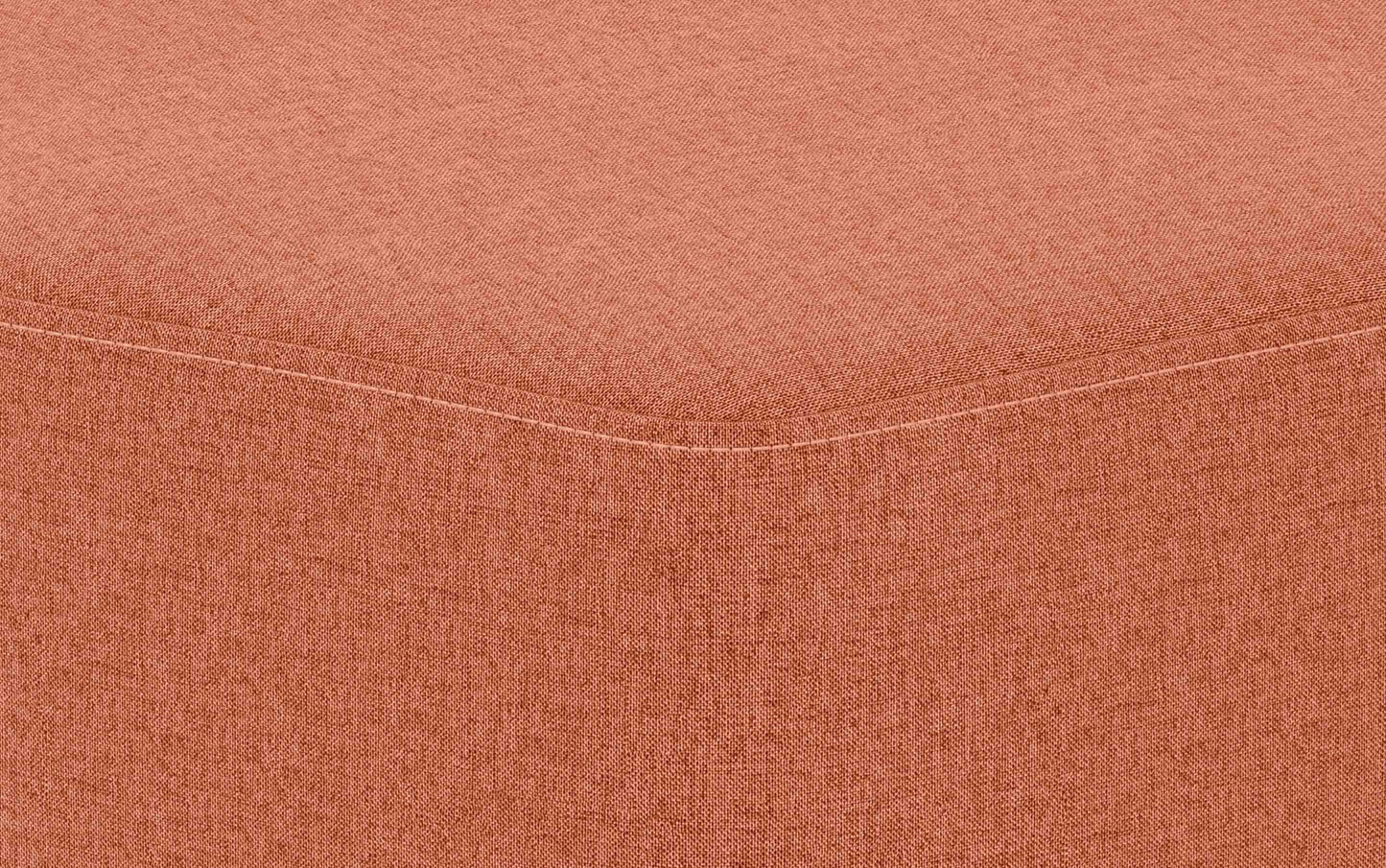 Dusty Orange Linen Style Fabric | Brock Footstool