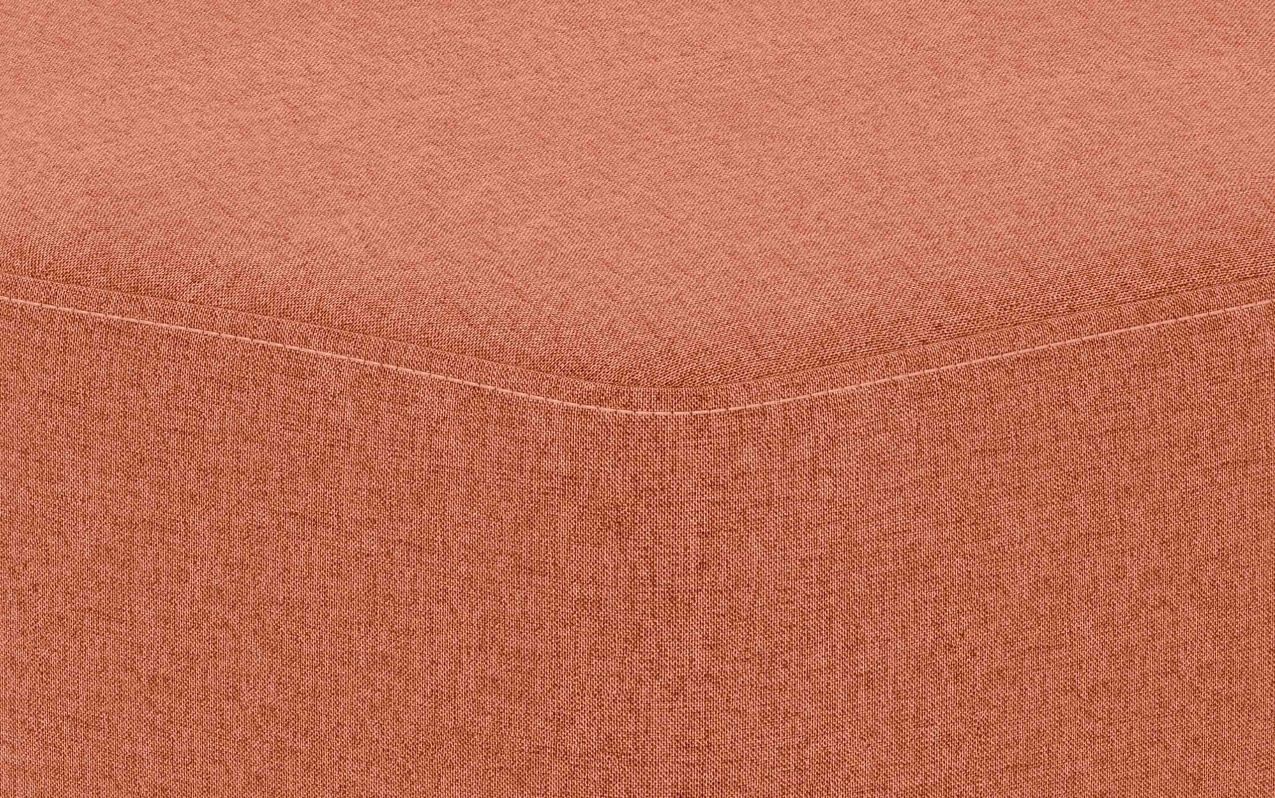 Dusty Orange Linen Style Fabric | Brock Footstool